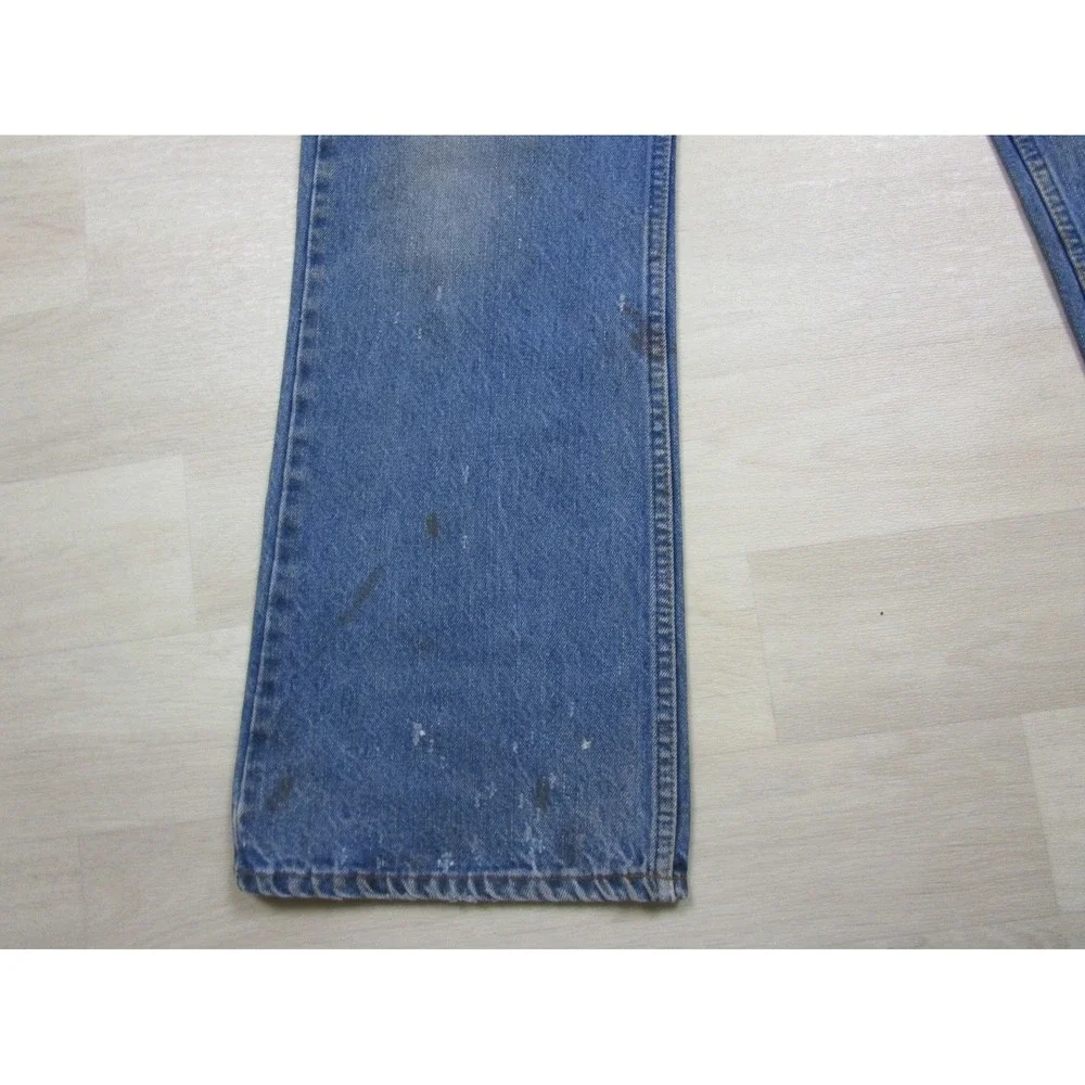Vintage 80s Levis 517 Jeans Mens 32x30.5 Orange Tab Bootcut Saddleman Distress 9